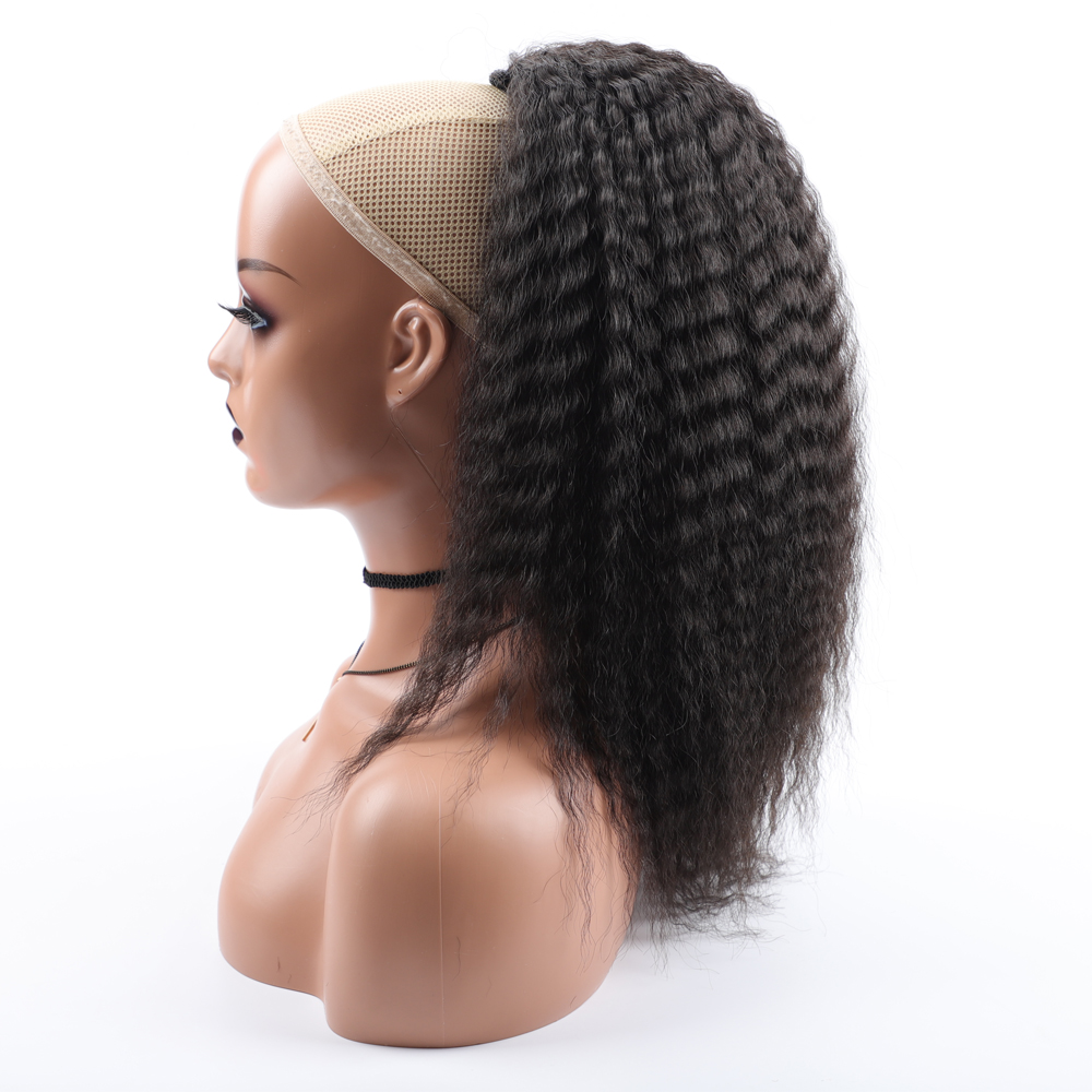 Drawstring Afro Curly Puff Ponytail - Kadınlar için sahte sentetik İpli at