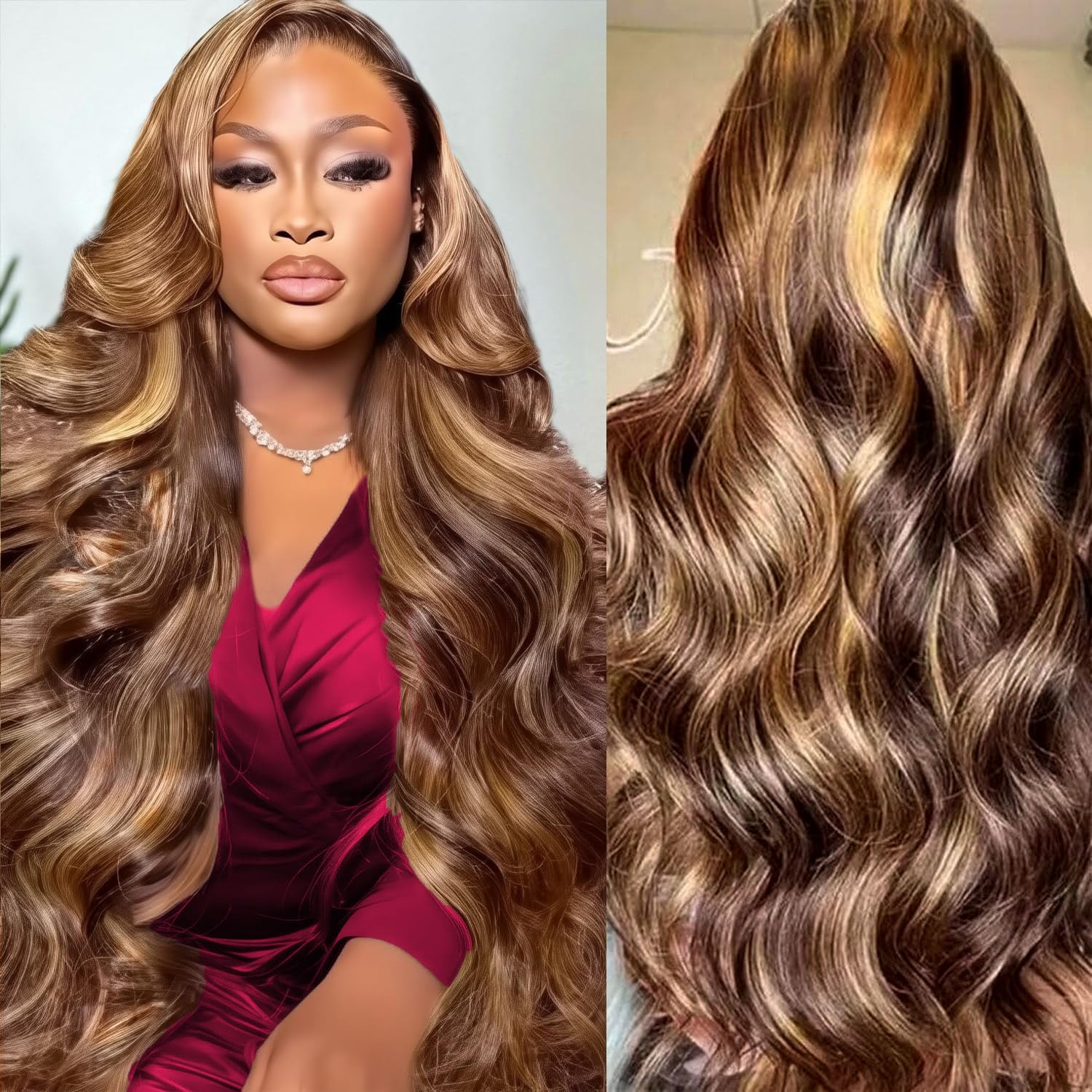 HD Highlight 46 İnç 13x4 Body  - Human Hair Wigs incelemesi ve fiyatı