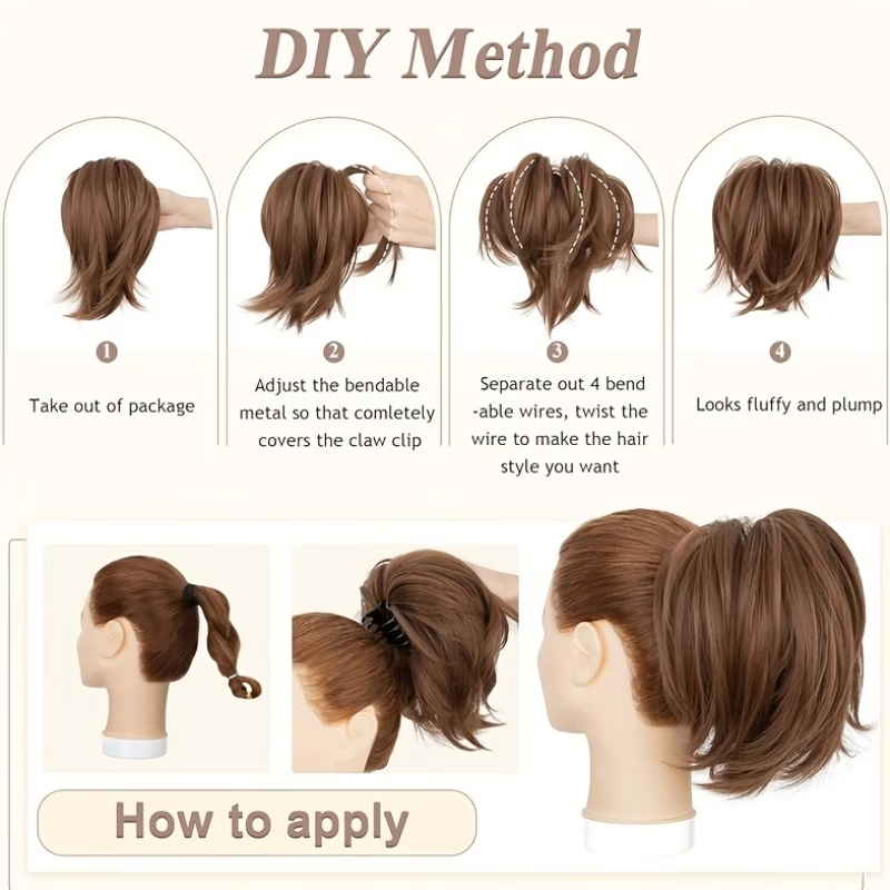 Sentetik Pençe Tokalı At Kuyru - Claw Clip Messy Bun Hair Piece incelemesi ve fiyatı