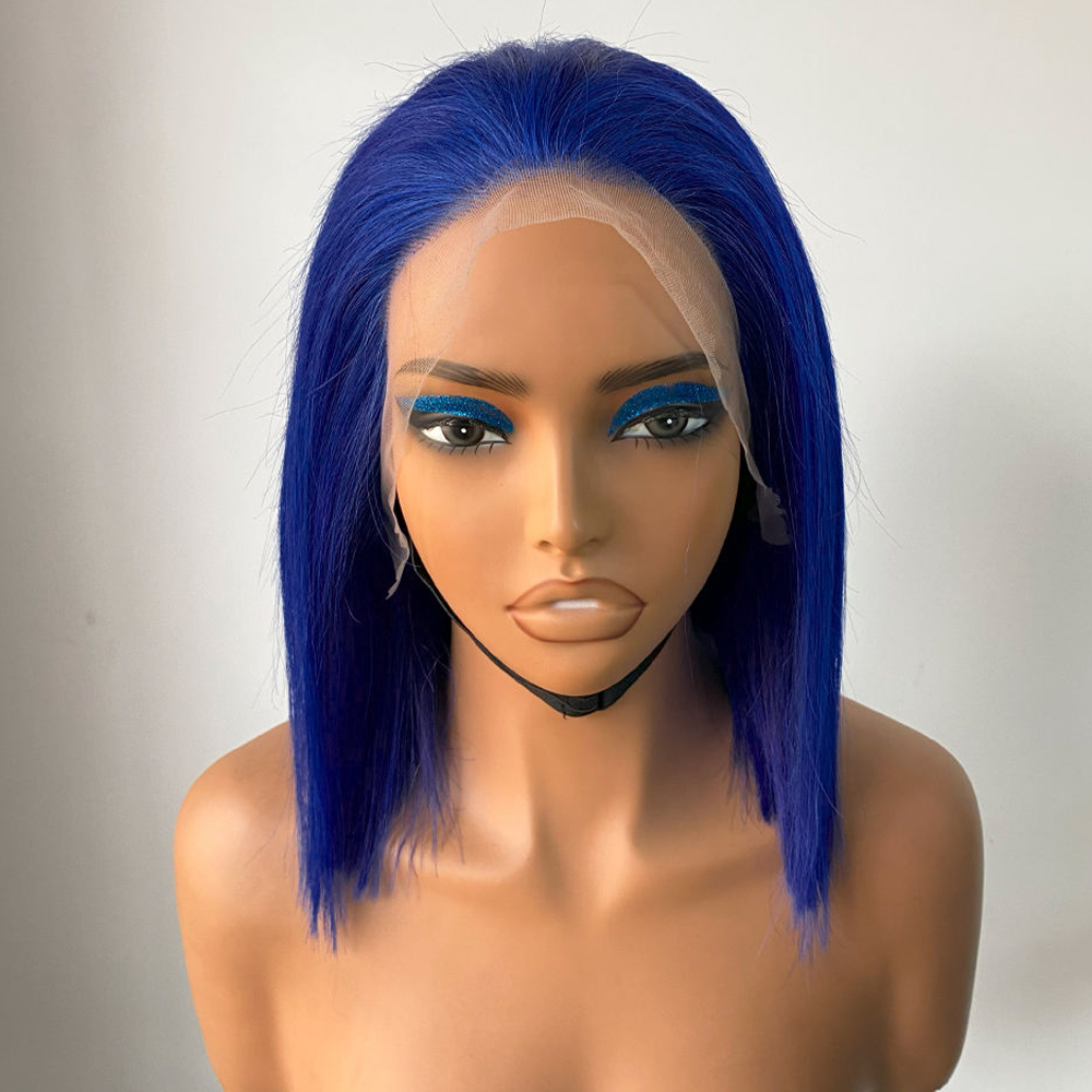 Mavi Düz Bob %100 Gerçek Saç P - Human Hair Wigs incelemesi ve fiyatı