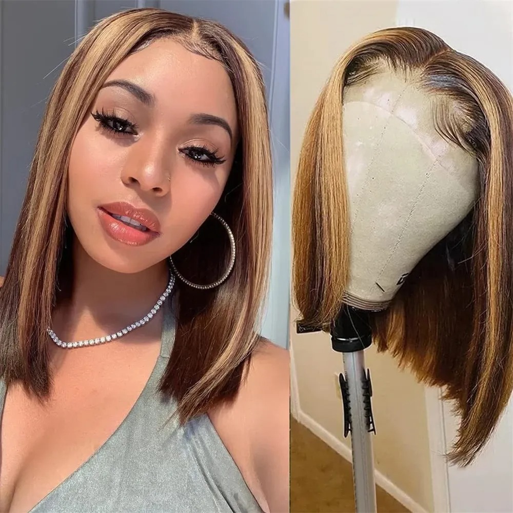 Açık Sarı Peruk, Kısa, Ön Kısm - Pre Parted 13X4 Lace Front Bob Wig incelemesi ve fiyatı