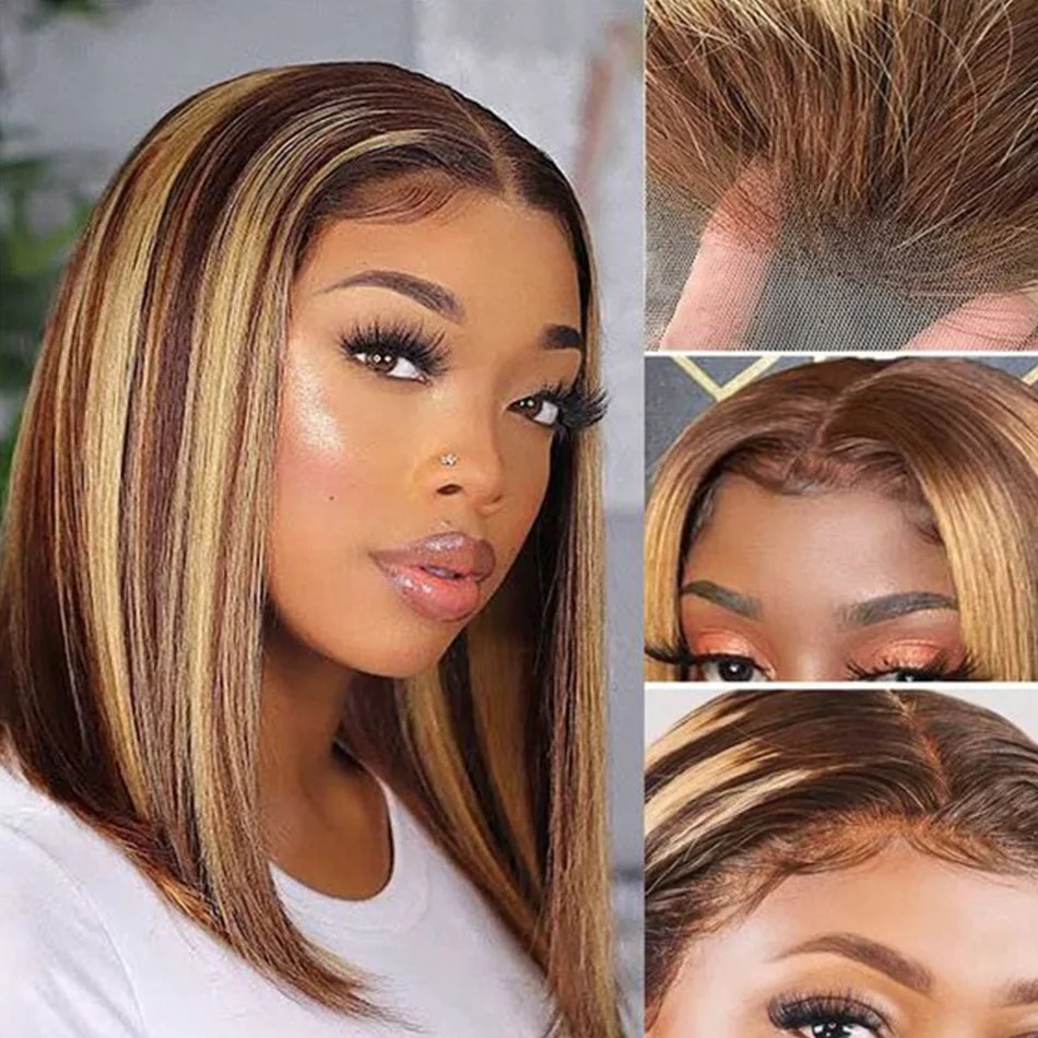 Açık Sarı Peruk, Kısa, Ön Kısm - Pre Parted 13X4 Lace Front Bob Wig incelemesi ve fiyatı
