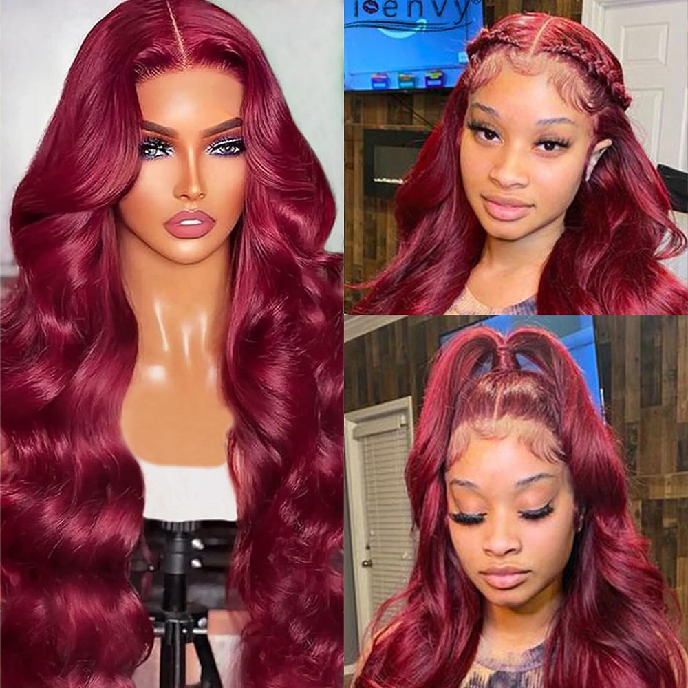 99J Bordo Renkli, Dalgalı İnsa - Human Hair Wigs incelemesi ve fiyatı