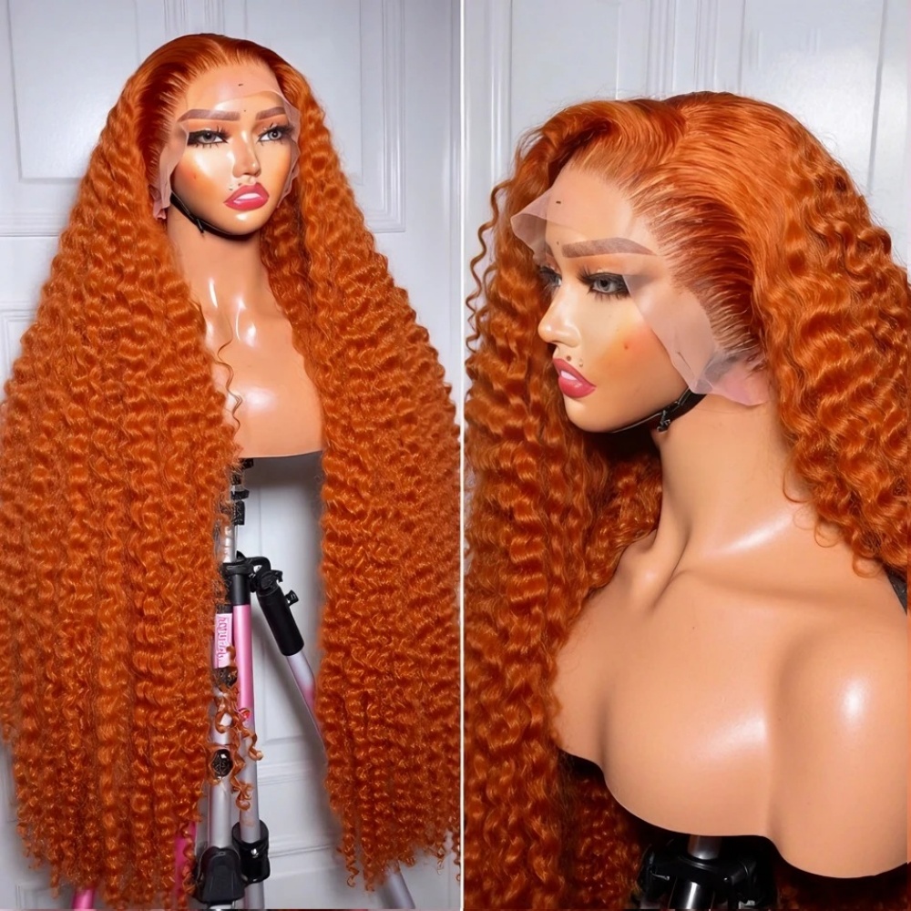 %200 Yoğunluklu Zencefil Turun - Hd Lace Frontal Wig Human Hair Pre Plucked incelemesi ve fiyatı