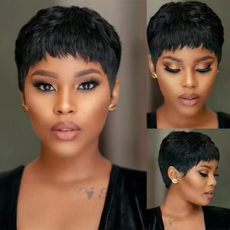 Kısa, İnsan Saçından Yapılmış  - Short Pixie Cut Wig Human Hair Cheap incelemesi ve fiyatı
