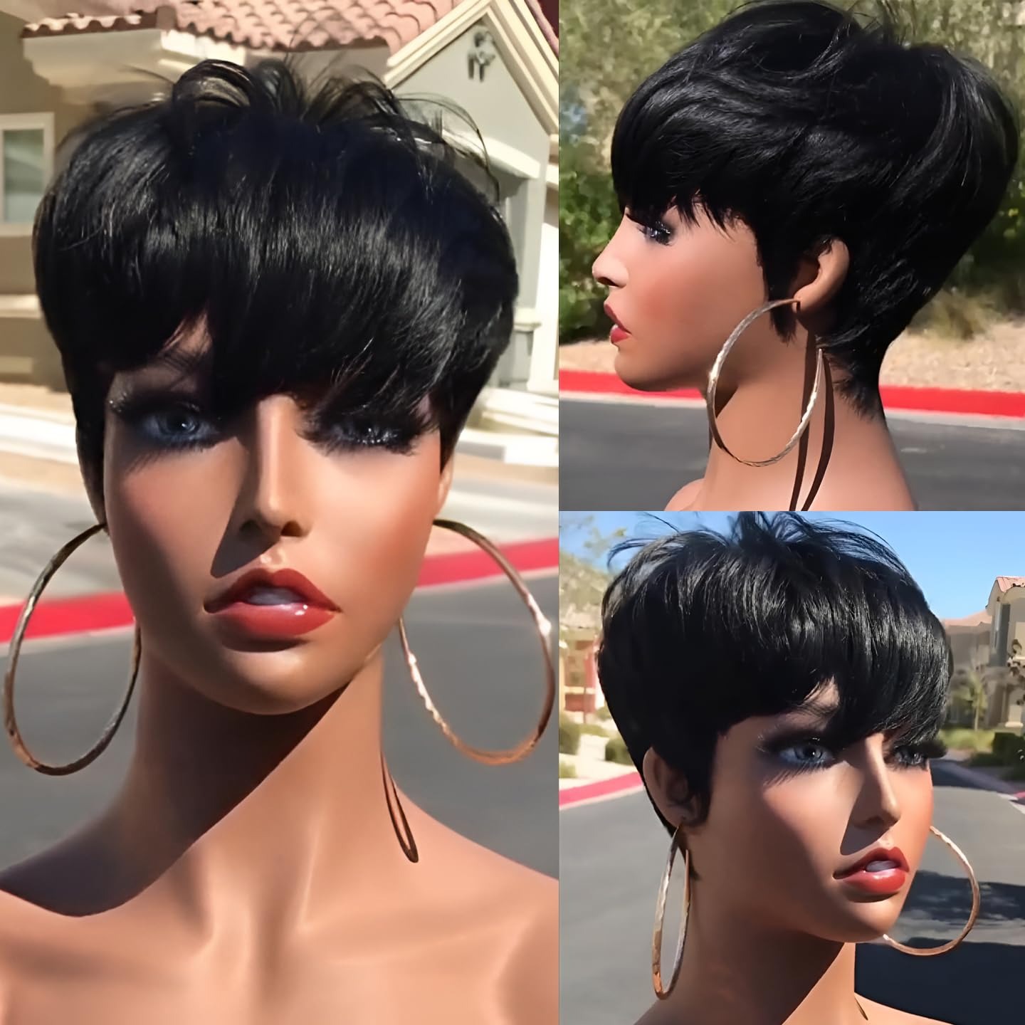 Kısa, İnsan Saçından Yapılmış  - Short Pixie Cut Wig Human Hair Cheap incelemesi ve fiyatı