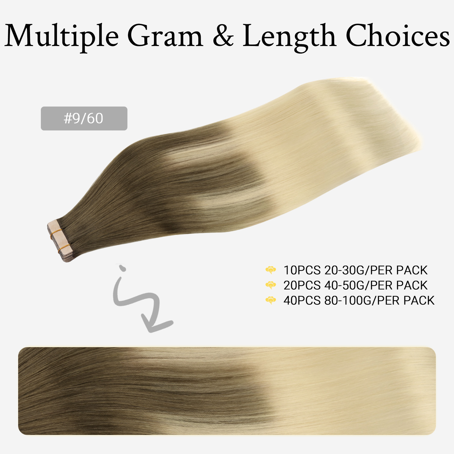 Sunmofavo Görünmez Bantlı Saç  - Invisible Tape In Extensions Real Hair incelemesi ve fiyatı