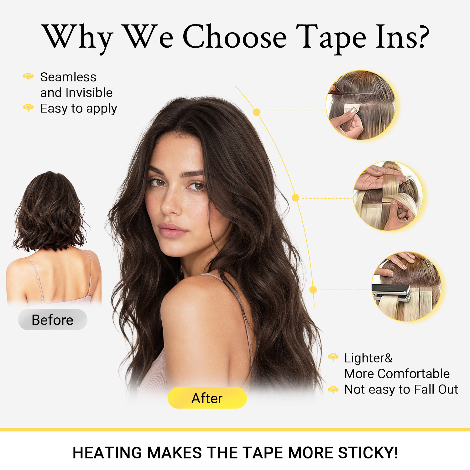 Sunmofavo Görünmez Bantlı Saç  - Invisible Tape In Extensions Real Hair incelemesi ve fiyatı